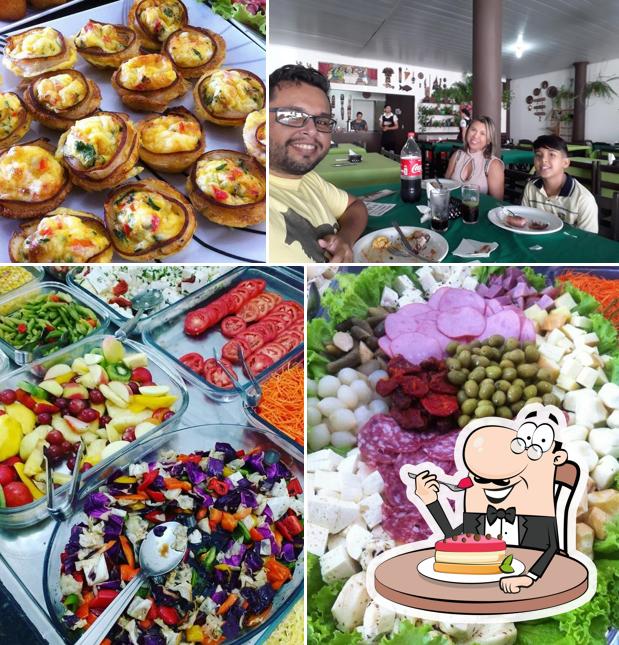 Restaurante Na Brasa oferece uma variedade de pratos doces