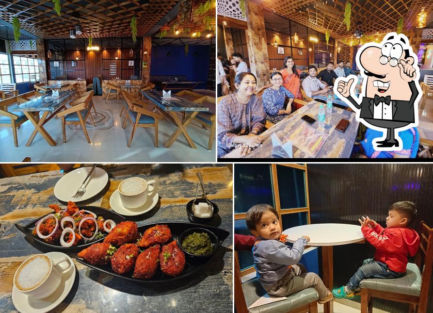 Take a seat at one of the tables at The Blue Moon