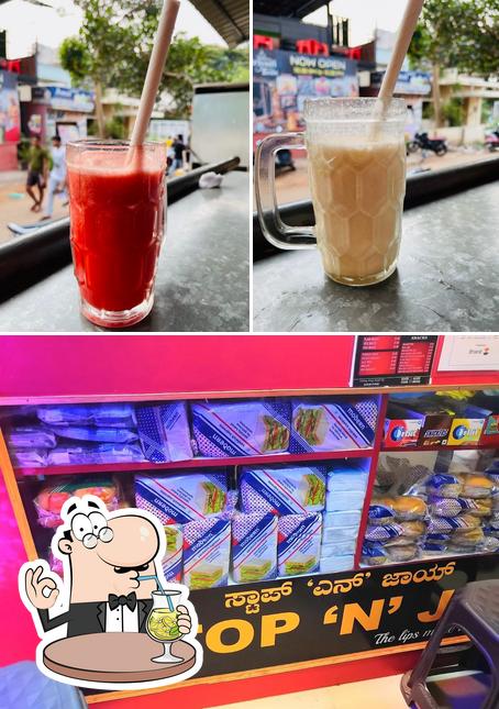 Check out the photo displaying drink and food at Stop N Joy