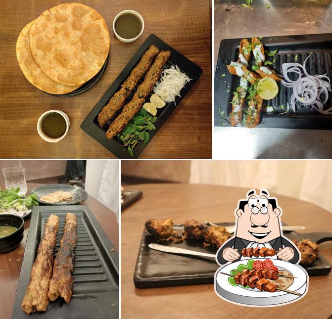 Food at Nawab Seekh Corner