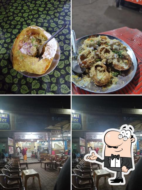 Take a look at the picture displaying interior and food at mama bhanja chat centre