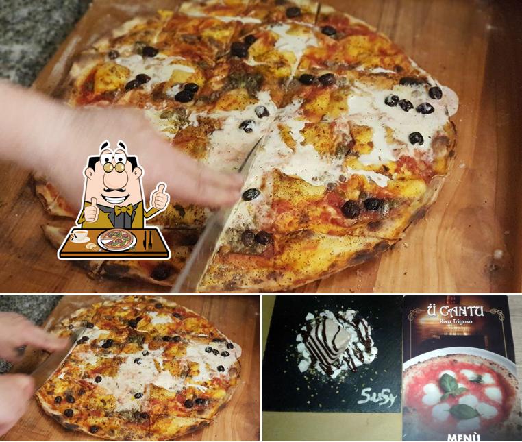 A Ristorante Pizzeria U Cantu, puoi ordinare una bella pizza