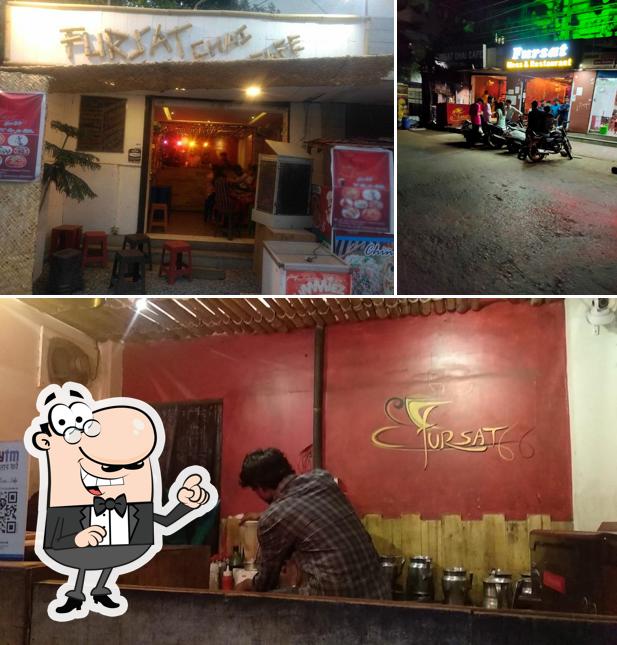 Among different things one can find interior and exterior at Fursat Chai Cafe