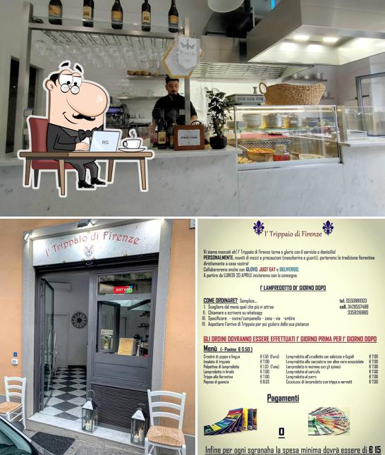 Gli interni di I' Trippaio di Firenze