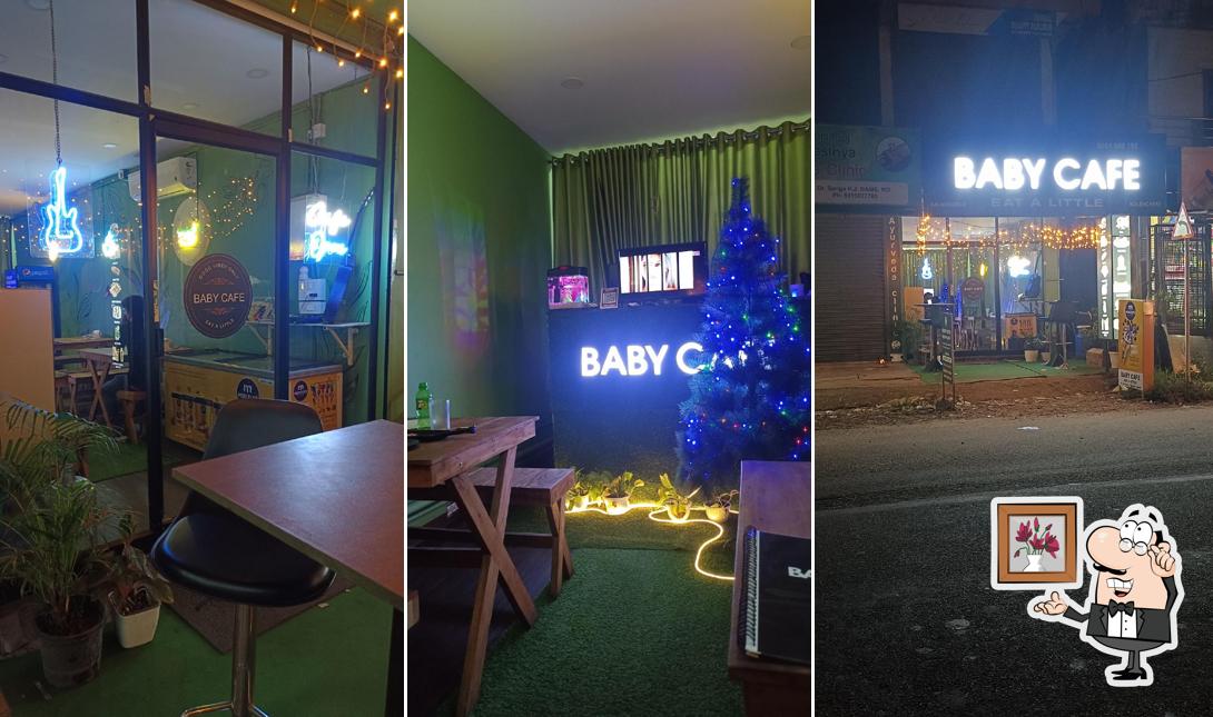 Take a seat at one of the tables at Baby Cafe