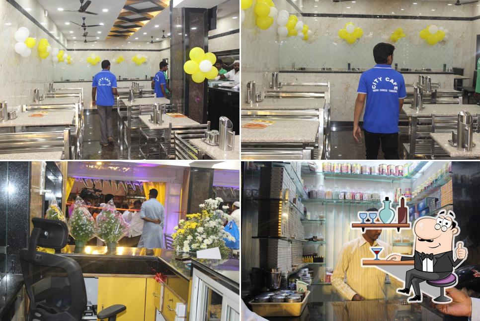 Take a seat at one of the tables at City Cafe