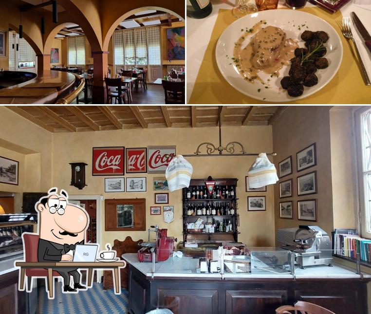 Questa è la foto che presenta la interni e cibo di Osteria del Ponte