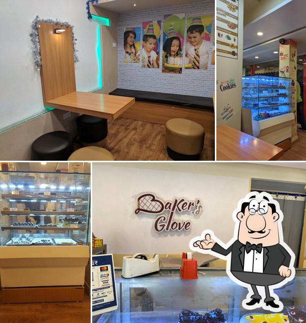 Take a seat at one of the tables at Baker's Glove