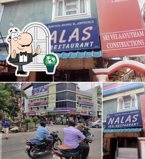 The exterior of Nalas Vegetarian Restaurant