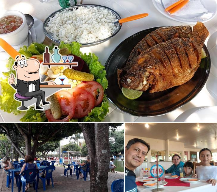 A imagem do Pesque e Pague Kipeixe’s interior e comida