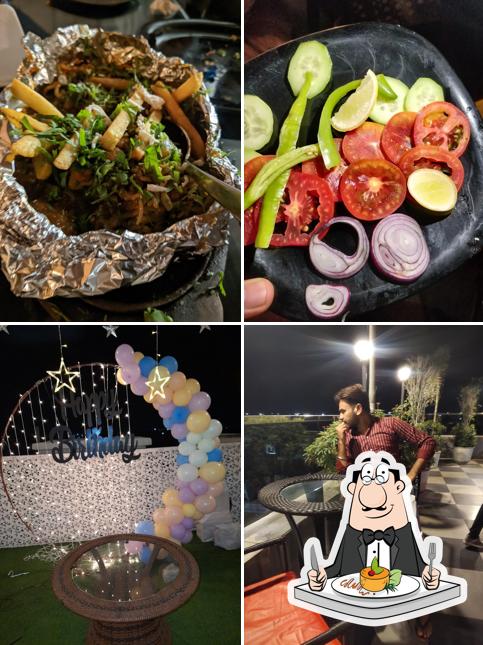 This is the picture showing food and exterior at Century 21