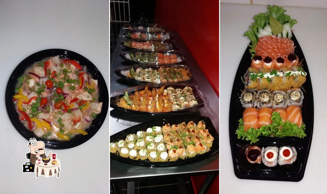 Comida em Ponto do Sushi e Espeto