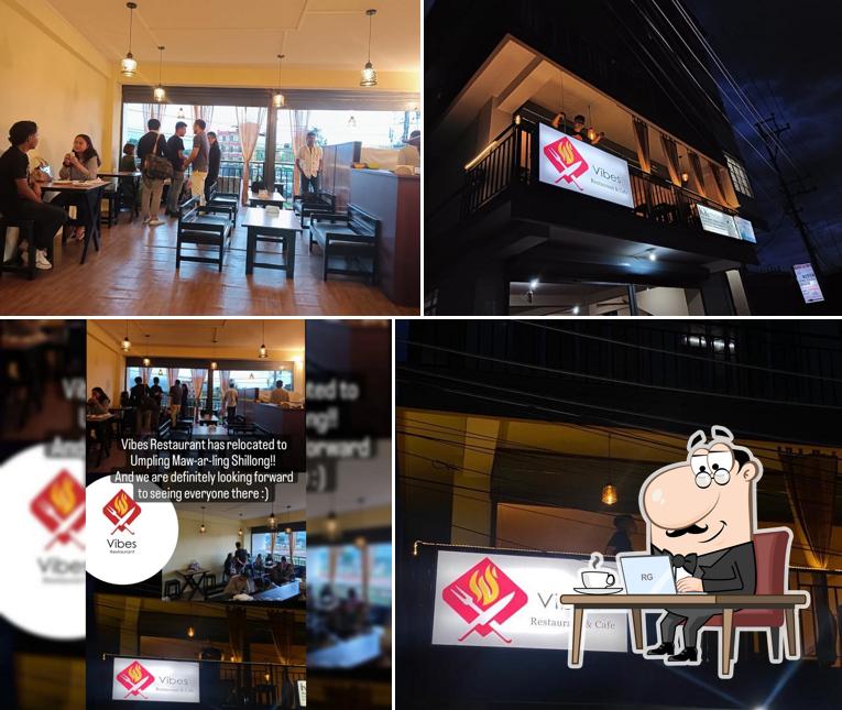 Take a seat at one of the tables at Vibes Restaurant