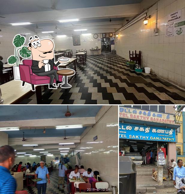 The interior of Hotel Sakthi Ganapathi