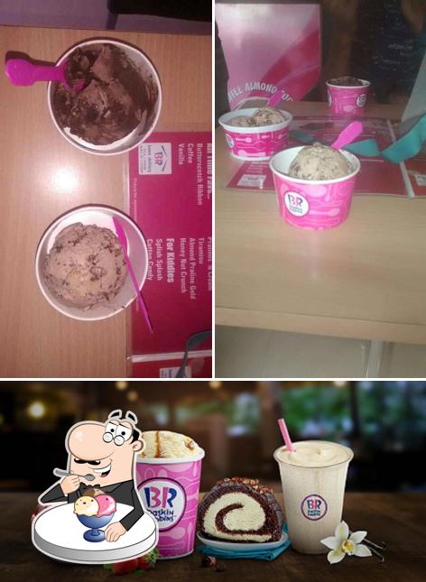 Baskin Robbins provides a range of sweet dishes