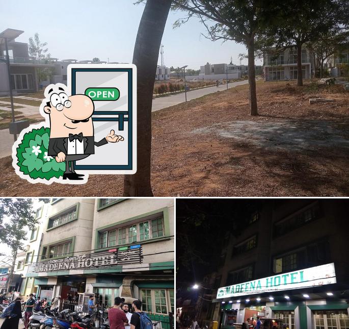 You can get some fresh air outside Madeena Hotel - Gurappanapalya