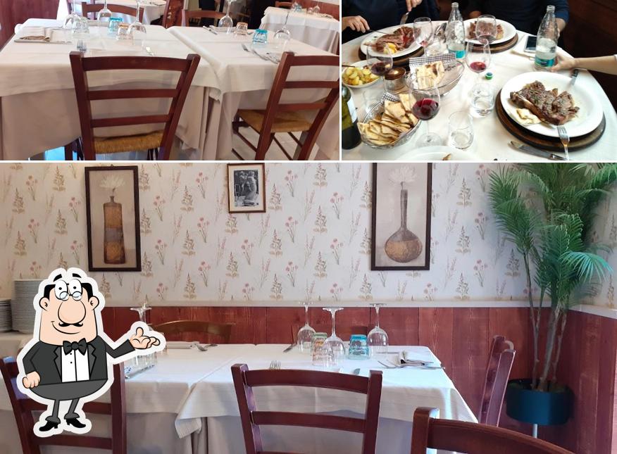 Dai un’occhiata alla immagine che mostra la interni e tavolo da pranzo di Ristorante del Ghetto da Ottavio
