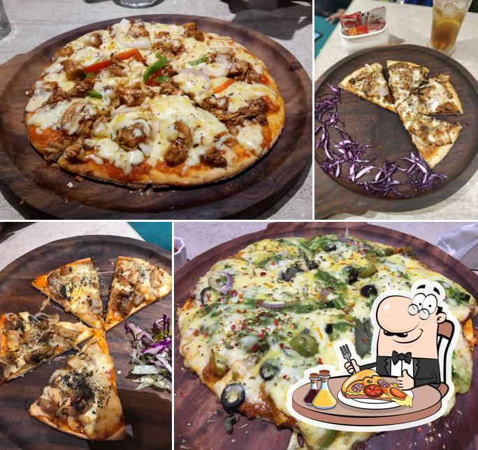 Pick various types of pizza
