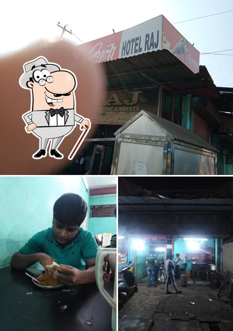The image of exterior and beverage at Hotel Raj