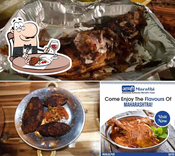Order meat dishes at Aamhi Marathi