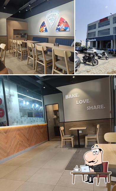 The interior of Domino's Pizza Surya Enclave, Jalandar