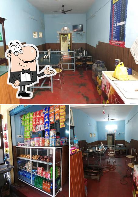 This is the picture depicting interior and food at Shajan Hotel and Catering