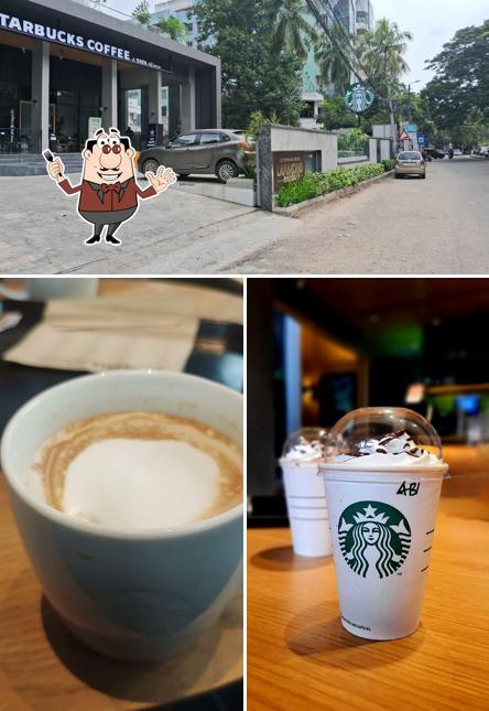 The photo of Starbucks Coffee’s food and exterior