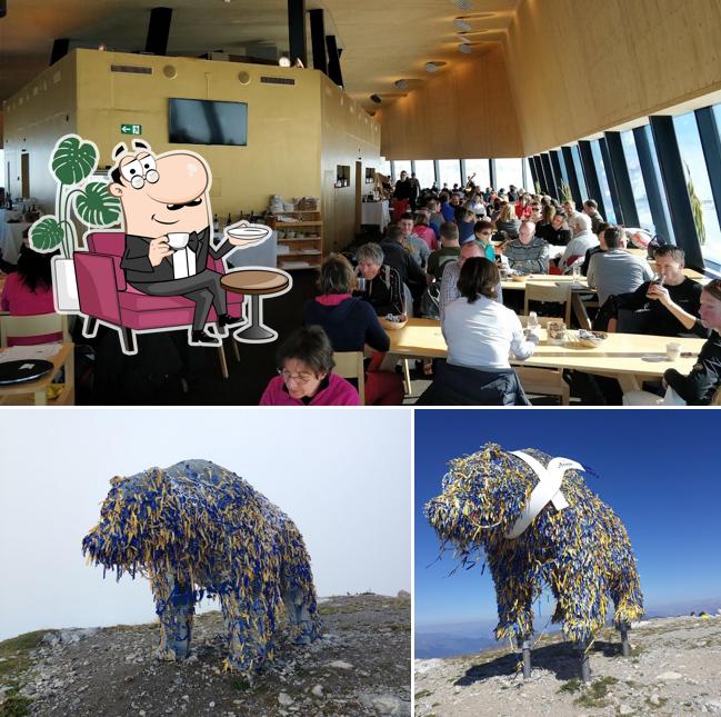 Gli interni di 360° Panoramarestaurant Weisshorngipfel