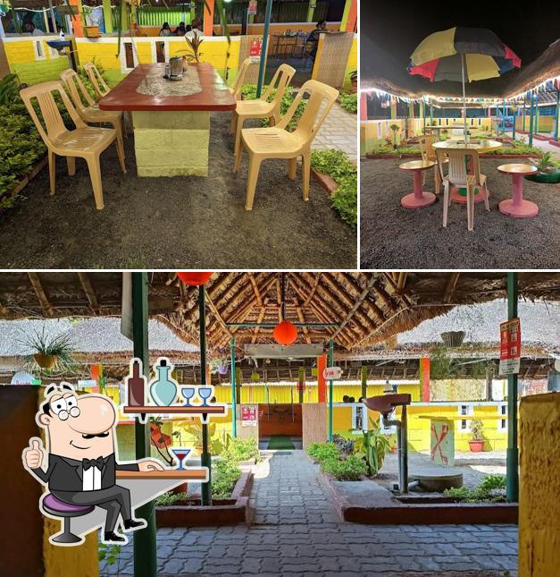 The restaurant's interior and exterior