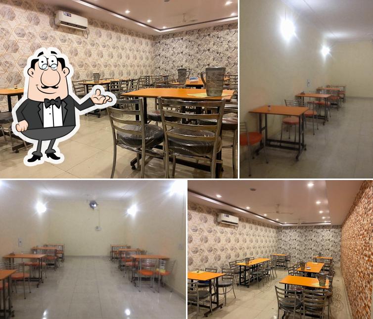 The interior of New Vaishno Dhaba