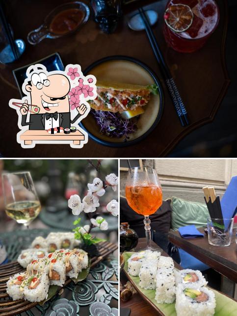 Prenditi le diverse opzioni di sushi