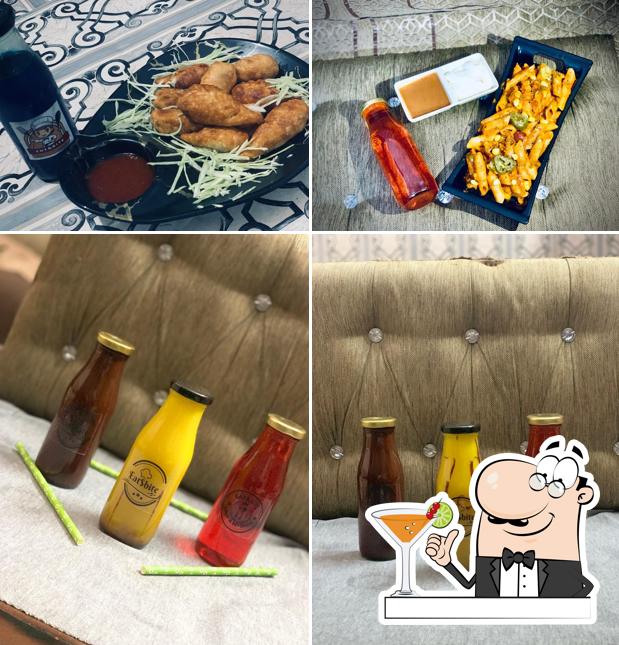 Among different things one can find drink and food at Eat&Bite