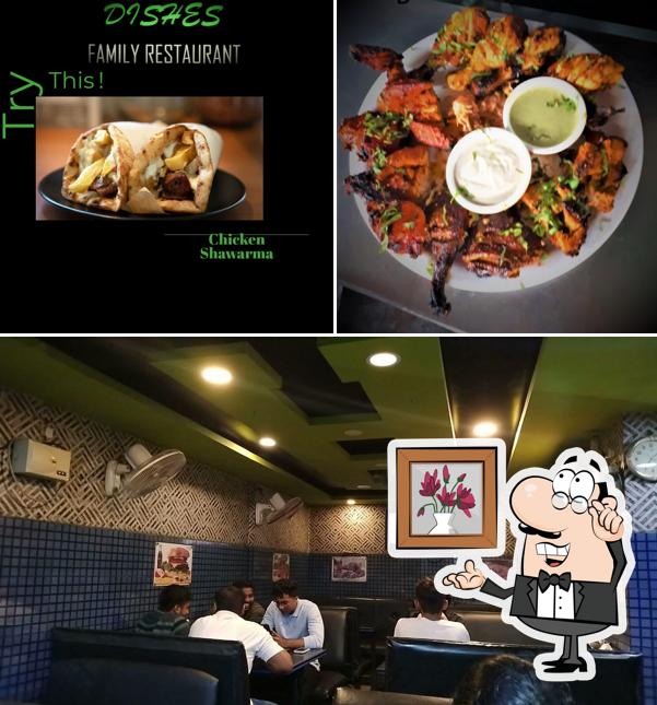 The interior of Dishes Family Restaurant