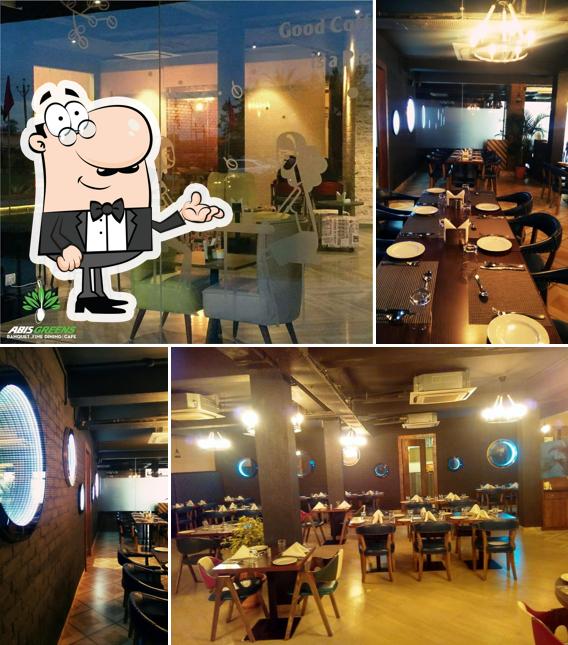 The interior of Abis Greens Veg Restaurant