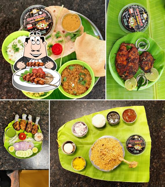 Food at Yaazh (யாழ்)Chettinadu mess