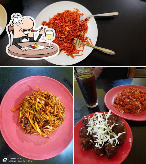 Food at Hotel Khana Pina -Pure Veg Chinese,Coldrink & Icrecream
