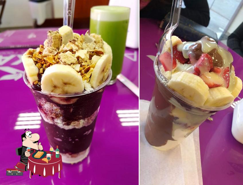 Não esqueça de experimentar uma sobremesa no Casa Roxa Açaí & Natural Food