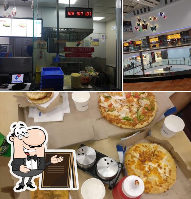 Among different things one can find exterior and pizza at Domino's Pizza Cholourpalya, Bengaluru