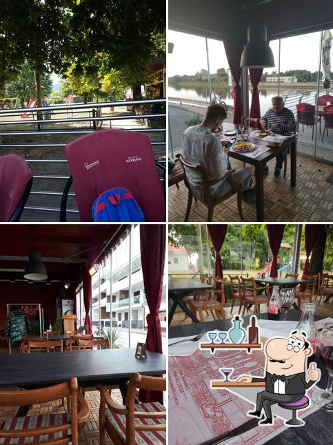 Gli interni di Restoran Kompa