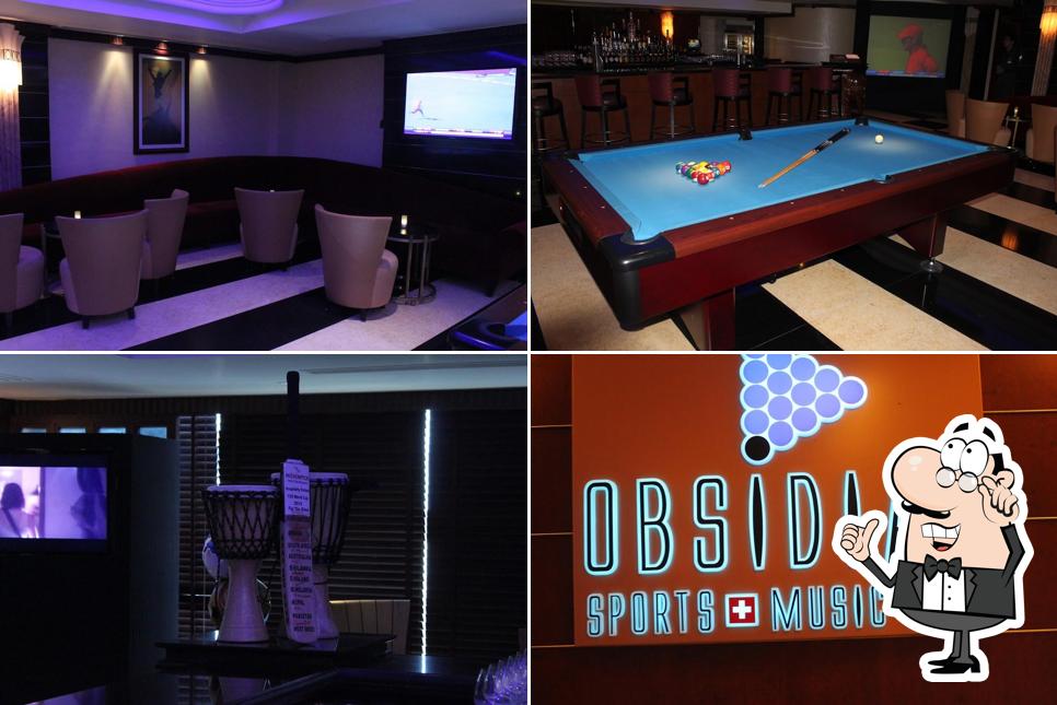 The interior of Obsidian Sports Bar