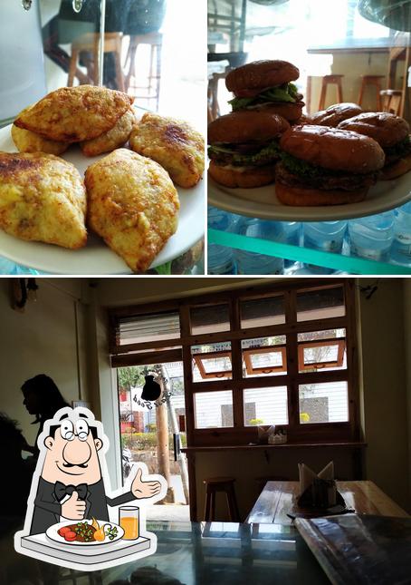 This is the photo showing food and interior at THC Fast Food