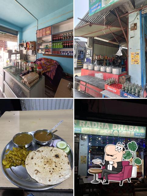 The interior of Radha Dhaba