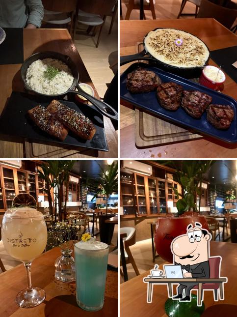 Sente em uma das mesas no Distretto Bar & Trattoria - Balneário Camboriú