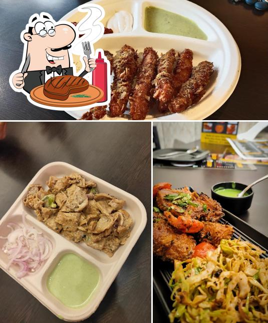 Meat meals are offered by Khatri g veg chaap