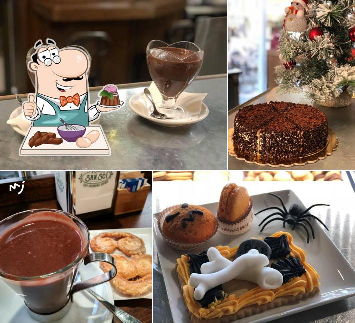 Café San Sci offre un'ampia varietà di dessert