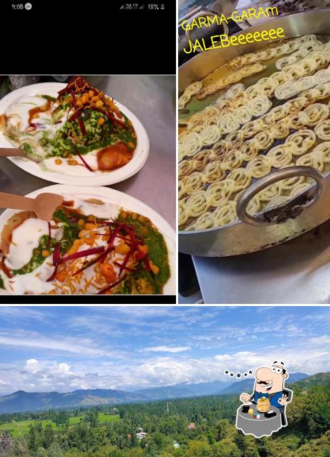 The picture of food and exterior at Choudhary Mishthan