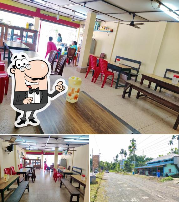 This is the picture depicting interior and exterior at Laxmi Hotel