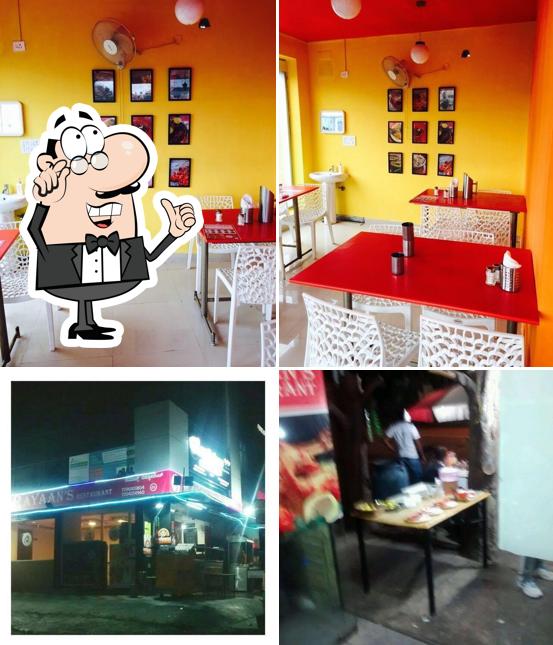 The interior of Rayaans Restaurant