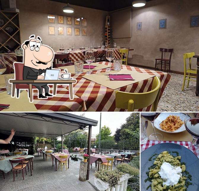 La foto della interni e bevanda di Trattoria Vecchio 800