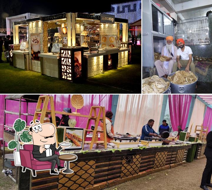 Take a seat at one of the tables at Shiv Catering Pehowa